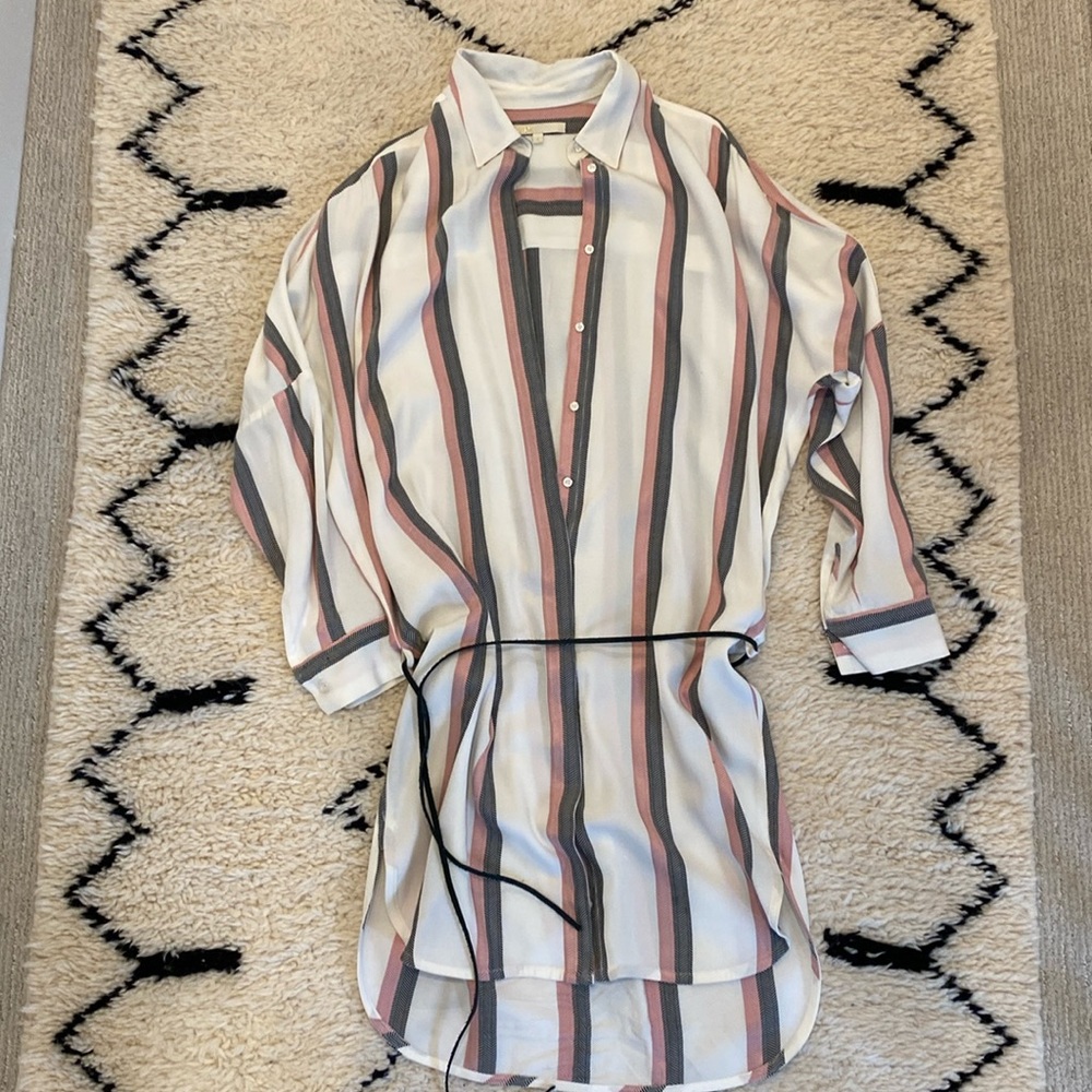 Maje size 2 fr tunic style dress with leather belt